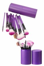 12 Parça Makyaj Fırça Seti Profesyonel Fondöten Allık Far Kontür Fırçası - Görsel 2