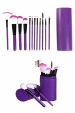 12 Parça Makyaj Fırçası Yumuşak Kıllı Profesyonel Fırça Seti Yüksek Kaliteli Pürüzsüz - Görsel 5