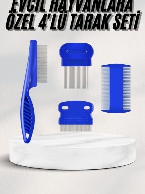 Tüy Fırçası Bit Tarağı Seti Evcil Hayvan Tüy Toplayıcı Bit Pire Önleyici Tarak