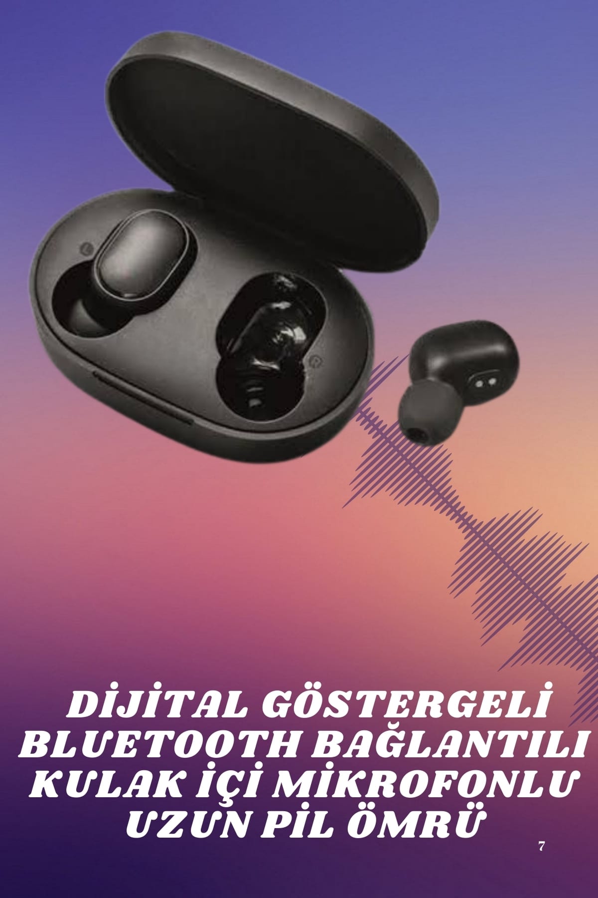 1214755_7-171.jpg Kablosuz Kulak İçi Bluetooth Kulaklık Stereo Dokunmatik Kontrollü Kulaklık - Görsel 2