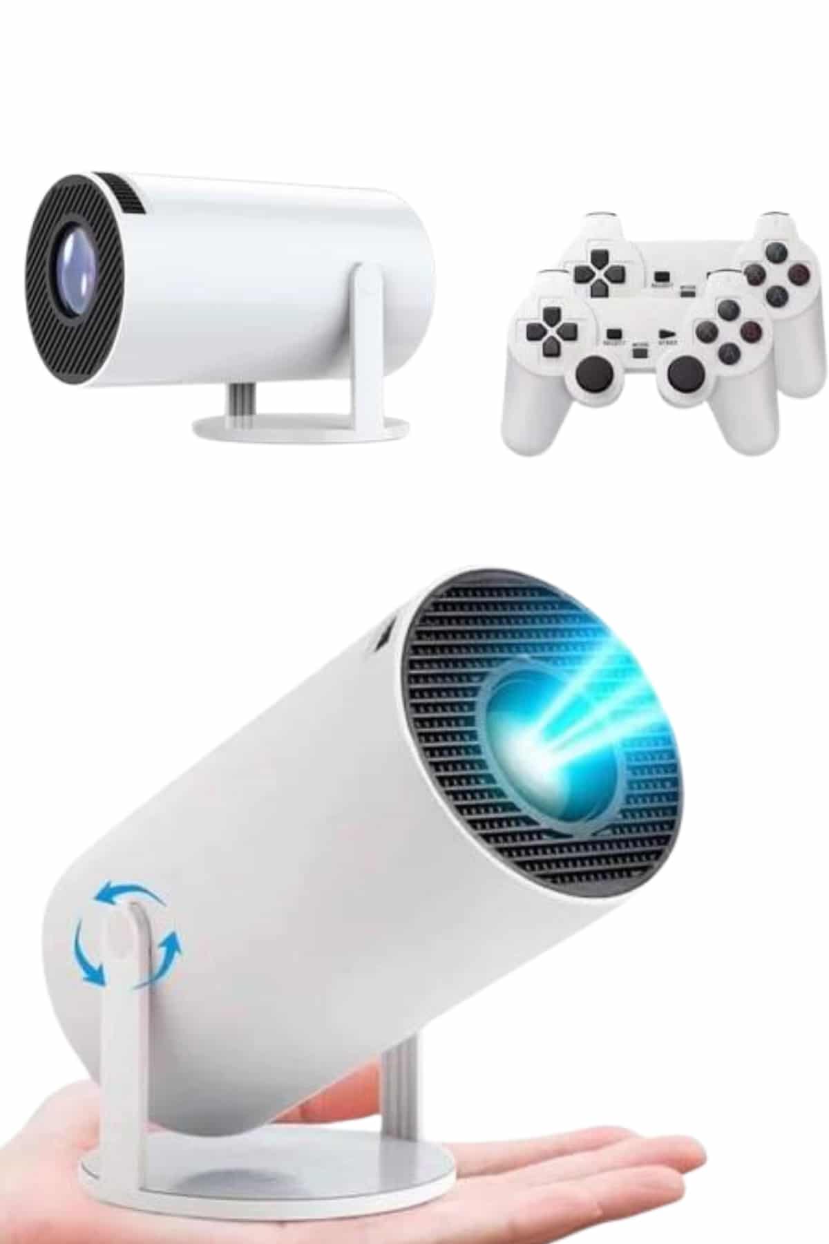 1214765_4-168.jpg 4K Wireless Çift Kollu Kumandalı Oyun Projeksiyonu Retro Video Oyunu - Görsel 4