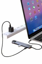 8 Port Çoklayıcı Macbook Ile Uyumlu Çoğaltıcı Type-C dönüştürücü TF SD kart - Görsel 2