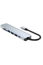 8 Portlu Macbook Çevirici Type C Hub  SD TF USB Çoğaltıcı Ethernet - Görsel 2