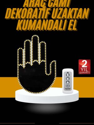 Uzaktan Kumandalı Araba Parmak Hareketi Işığı Parmak Işığı LED Araba Arka Pencere