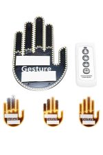 Uzaktan Kumandalı Araba Parmak Hareketi Işığı Parmak Işığı LED Araba Arka Pencere - Görsel 2