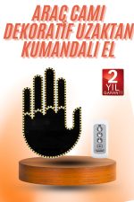 Kumandalı El Led Araba İçi 4 Farklı Mod El Orta Parmak Led