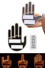 Kumandalı El Led Araba İçi 4 Farklı Mod El Orta Parmak Led - Görsel 3