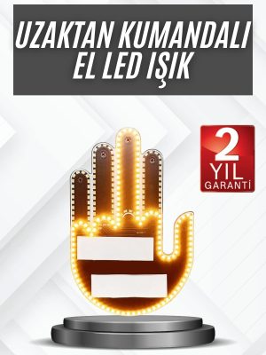 Uzaktan Kumandalı El Orta Parmak Led Araç Camına Özel