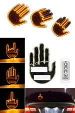 Uzaktan Kumandalı El Orta Parmak Led Araç Camına Özel - Görsel 2