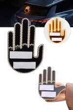 Uzaktan Kumandalı El Orta Parmak Led Araç Camına Özel - Görsel 3