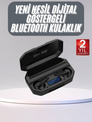 Rgb Işıklı Çift Mikrofonlu Siyah Profesyonel Oyuncu Kulaklığı Kablosuz Kulakiçi