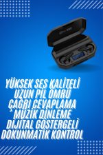 Rgb Işıklı Çift Mikrofonlu Siyah Profesyonel Oyuncu Kulaklığı Kablosuz Kulakiçi - Görsel 2