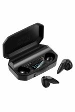 Rgb Işıklı Çift Mikrofonlu Siyah Profesyonel Oyuncu Kulaklığı Kablosuz Kulakiçi - Görsel 4