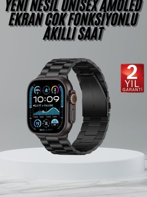 Ultra 3 Kordonlu Amoled Ekran Akıllı Saat Çok Fonksiyonlu Uyku ve Sağlık Takibi