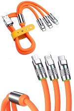 Çoklu Şarj Kablosu USB Type-C İOS Uyumlu 120W Hızlı Şarj Kablosu - Görsel 2