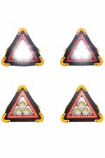 Işıklı İkaz Lambası Reflektör Şarjlı Işıklı Üçgen LED Acil Durum Feneri - Görsel 3