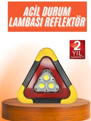 Reflektör Güneş Enerjili Taşınabilir Portatif Acil Güvenlik Işığı Araba Acil Uyarı Işığı