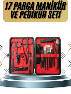 17 Parça Manikür Pedikür Seti El Ayak Bakım Seti Tırnak Makası Törpü