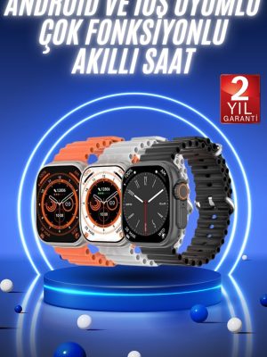 Akıllı Saat Ultra Android & İOS Uyumlu Arama Bildirim Özellikli