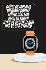 Akıllı Saat Amoled Ekran Bluetooth Bağlantılı Özel Tasarım Unısex - Görsel 2