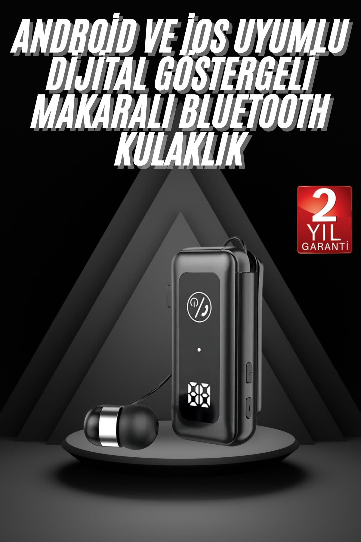 1214815_11-152.jpg Makaralı Bluetooth Kulaklık Telefon Uyumlu Makaralı TF Kart Girişli Güç Göstergeli - Görsel 1