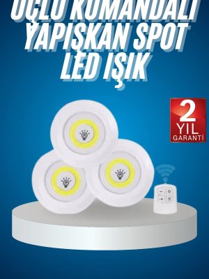 Kablosuz Pilli Işıldak  Masa Lambası Mutfak Tezgah Altı Banyo Dolabı Dolap İçi