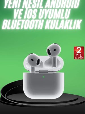 Yeni Nesil Bluetooth Kulaklık Beyaz Çağrı Cevaplayabilen Kablosuz