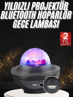 Dönen Işıklı Disko Topu Projektör Müzik Çalarlı Disco Speaker