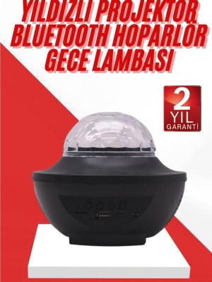 Masa ve Gece Lambası Renkli Projektör Işıklı Disko Topu Bluetooth Hoparlör