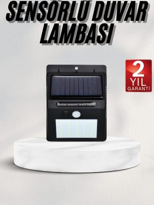 Bahçe Aydınlatması Güneş Enerjili Led Işık Lamba Sensörlü Dekoratif
