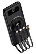 Kablosuz Çoklu Şarj Girişli 10.000 Mah Kablolu Powerbank Taşınabilir - Görsel 2