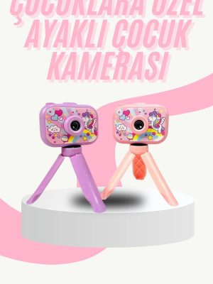 Çocuk Için Eğitici Video Kamera Ayaklı Mini Fotoğraf Makinesi