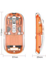 Mouse Fare Kablosuz Mouse Fare Şarjlı Bluetooth Sessiz 5 Tuşlu Şeffaf - Görsel 5