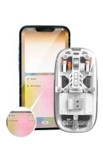 Mouse Fare Kablosuz Mouse Fare Şarjlı Bluetooth Sessiz 5 Tuşlu Şeffaf - Görsel 3