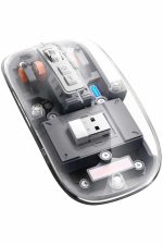 Kablosuz Mouse Fare Şarjlı Bluetooth Wireless Çift Modlu Sessiz - Görsel 2