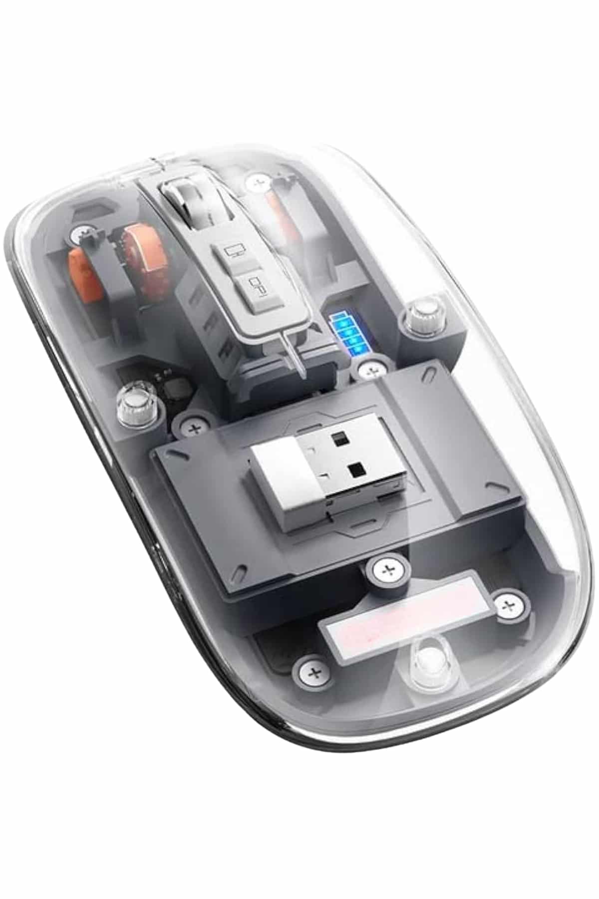 1214853_2-136.jpg Kablosuz Mouse Fare Şarjlı Bluetooth Wireless Çift Modlu Sessiz - Görsel 2