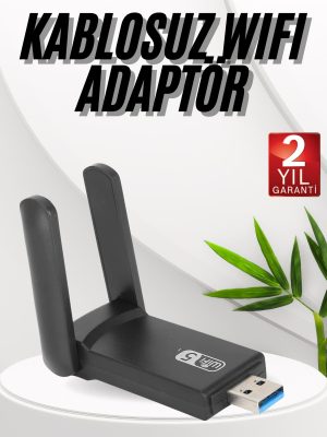 Wifi Adaptörü Bt5.0 Wifi 2'si Bir Arada Çift Bantlı Çift Anten