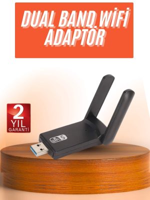 Wifi Alıcı Dual Band Usb 3.0 Adaptör Kablosuz Windows 7/8/10/11