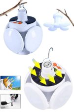 Katlanabilir Askılı Kamp Lambası 5 Kanatlı Pratik Güneş Enerjili - Görsel 2