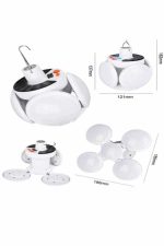 5 Kanatlı Bahçe Aydınlatma Led Askılı Solar Güneş Enerji Usb Sarjlı - Görsel 5