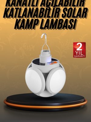 5 Kanatlı Bahçe Aydınlatma Led Askılı Solar Güneş Enerji Usb Sarjlı