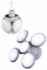 Kamp Lambası Güneş Enerjili Solar 5 Kanatlı Katlanır Lamba Karavan - Görsel 4