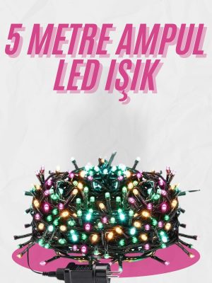 5 Metre Ampul LED Işık Renkli RGB Çok Renkli Led Aydınlatma