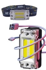 Yüksek Işıklı Şarjlı ve Sensörlü LED Kafa Lambası Kamp Lambası - Görsel 2