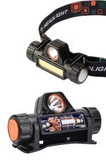 Kafa Lambası Çalışma Işığı Kafa Feneri Şarjlı Mıknatıslı Fenerli - Görsel 2