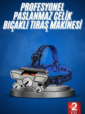 5 LED Far Şarj Edilebilir Güçlü Kafa Lambası Kamp Lambası 4 Modlu (Kopya)