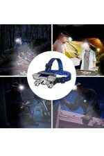 5 LED Far Şarj Edilebilir Güçlü Kafa Lambası Kamp Lambası 4 Modlu (Kopya) - Görsel 4
