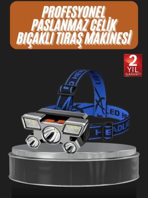 El Feneri Süper Kafa Lambası 4 Modlu 5 Led Kafa Feneri