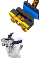 El Feneri Süper Kafa Lambası 4 Modlu 5 Led Kafa Feneri - Görsel 3