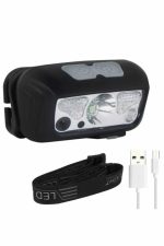 Kamp Lambası Kafa Feneri Kafa Lambası Ayarlanabilir Sensörlü Şarjlı - Görsel 5